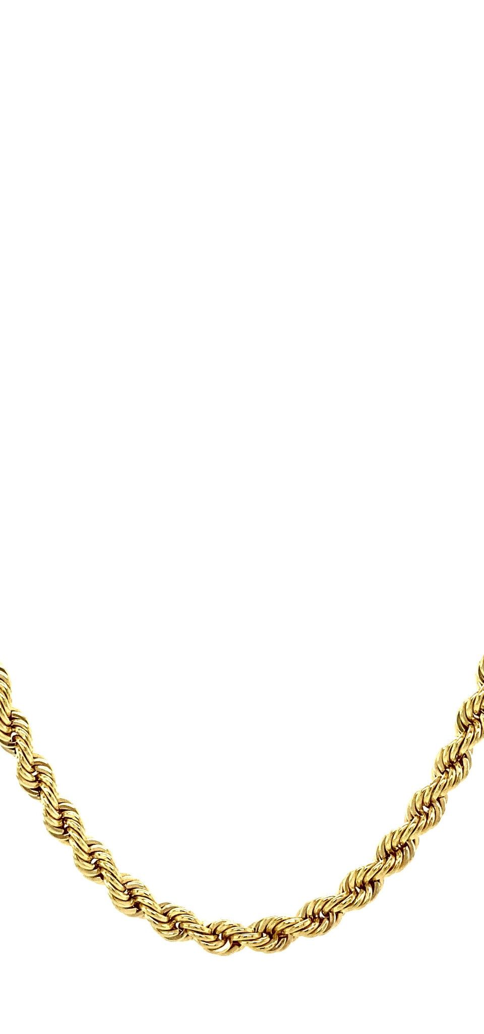Vintage 14K Gold Necklace Rope 45 cm